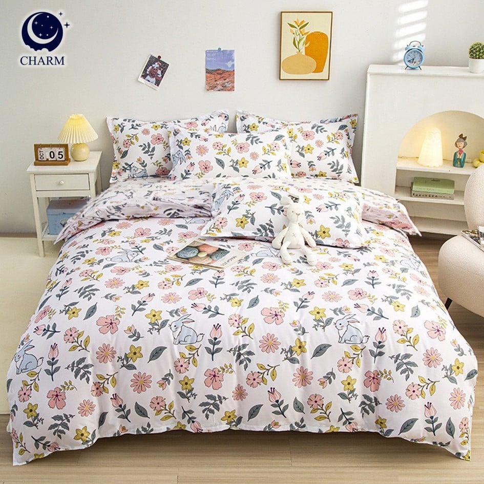 CHARM DREAMY ชุดผ้าปูที่นอน 6ฟุต 5ชิ้น ลาย RABBIT TALE – ผ้าปูที่นอน พร้อมปลอกหมอน (ไม่รวมผ้านวม)_10
